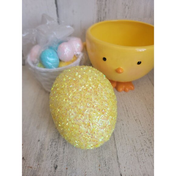 Easter chick egg variety baskets spring home decor unique figure set - Picture 2 of 16